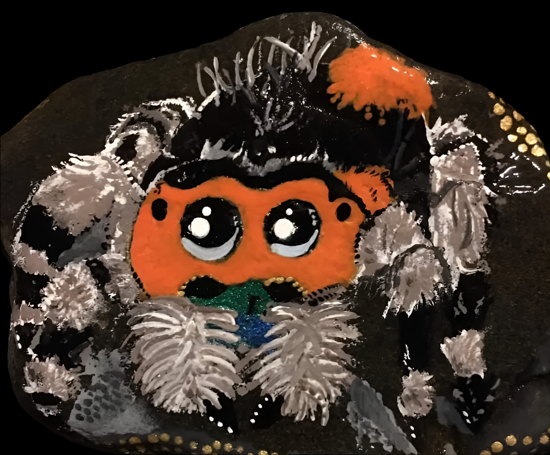 3 inch Glossy Jumping Spider Sticker (Autumn Jumper)